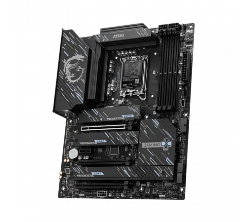 Материнская плата MSI Z890 GAMING PLUS WIFI6E Z890, LGA1851, 4*DDR5, 3*PCIEx16, 1*PCIEx1, 4*M.2, 2*TypeC, 1*USB3.2Gen2, 6*USB3.2Gen1, 8*USB2.0, 4*SATA3.0, 5G, DP, HDMI, ATX, RTL