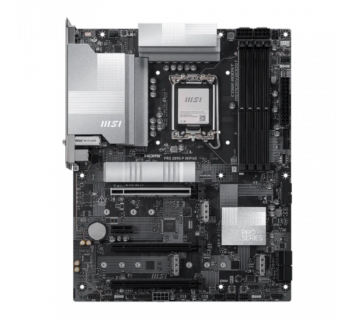 Материнская плата MSI PRO Z890-P WIFI6E Z890, LGA1851, 4*DDR5, 3*PCIEx16, 1*PCIEx1, 4*M.2, 2*TypeC, 1*USB3.2 Gen2, 6*USB3.2 Gen1, 8*USB2.0, 4*SATA3, 5G, DP, HDMI, ATX, RTL