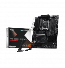 Материнская плата MSI PRO B850-S EVO WIFI B850, AM5, 4*DDR5, 2*PCIEx16, 3*M.2, 2*TypeC, 2*USB3.2Gen2, 4*USB3.2Gen1, 8*USB2.0, 4*SATA3.0, 5G, DP, HDMI, ATX, RTL