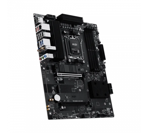 Материнская плата MSI PRO B850-S EVO WIFI B850, AM5, 4*DDR5, 2*PCIEx16, 3*M.2, 2*TypeC, 2*USB3.2Gen2, 4*USB3.2Gen1, 8*USB2.0, 4*SATA3.0, 5G, DP, HDMI, ATX, RTL