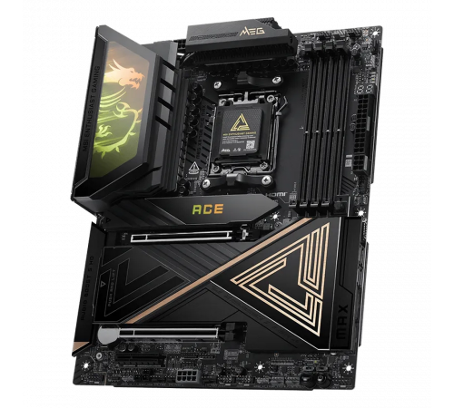 Материнская плата MSI MEG X870E ACE MAX X870E, AM5, 4*DDR5, 2*PCIEx16, 1*PCIEx4, 5*M.2, 3*TypeC, 9*USB3.2Gen2, 4*USB3.2Gen1, 4*USB2.0, 4*SATA3.0, 10G, 5G, 2*Type-C(DP), HDMI, ATX, RTL