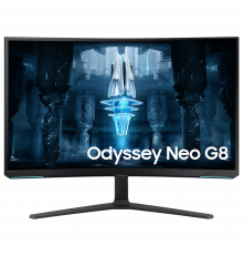 Монитор 32" SAMSUNG S32BG850NM Odyssey Neo G8 Curved VA, 3840x2160, 240Hz, 1ms, 350сd/m, 1000:1, HDR10, 2xHDMI(2.1), DP(1.4), 2xUSB3.0, HAS, Swivel, ExPSU, Vesa 100, Black