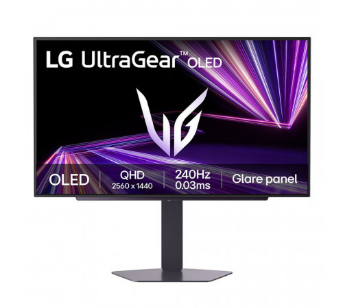Монитор 26.5" LG 27GX704A-B   OLED, 2560x1440, 240Hz, 0,03ms, 800сd/m, 1.5M:1, HDR10 | 2xHDMI(2.1), DP(1.4), 2xUSB3.0 | HAS, Pivot, Swivel, ExPSU, Vesa 100, Black