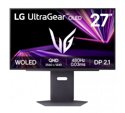 Монитор 26.5" LG 27GX790A-B WOLED, 2560x1440, 480Hz, 0,3ms, 800сd/m, 1.5M:1, HDR10, 2xHDMI(2.1), DP(2.1), USB3.0, HAS, Pivot, Swivel, ExPSU, Vesa 100, Black