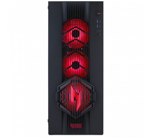 Персональный компьютер Acer Nitro 70 N70X3D-100, AMD Ryzen 9 9900X3D/32Gb/SSD1Tb/RTX5070 12Gb/PSU 1200W/NoOS/Black (DG.E5ACD.009)