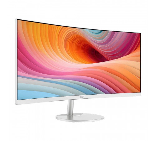 Монитор 34" MSI PRO MP341CQW E12 Curved VA, 3440x1440, 120Hz, 4ms, 300сd/m, 3500:1, HDR, 2xHDMI(2.0b), DP(1.4a), InPSU, Speakers, Vesa 100, White