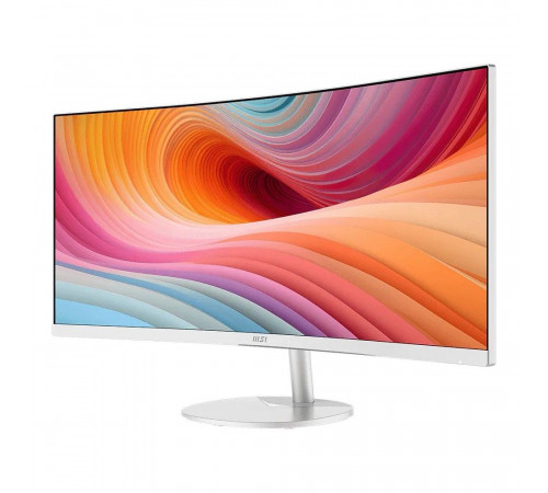 Монитор 34" MSI PRO MP341CQW E12 Curved VA, 3440x1440, 120Hz, 4ms, 300сd/m, 3500:1, HDR, 2xHDMI(2.0b), DP(1.4a), InPSU, Speakers, Vesa 100, White