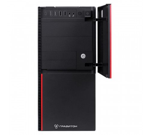 Персональный компьютер "Гравитон"Д50А RYZEN 5 5600GT/2x8GB/1xSSD512GB/FP_2xUSB2.0/RJ-45POE/450W/K+M/NoOS/черный