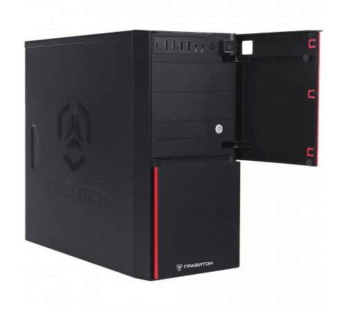 Персональный компьютер "Гравитон"Д50А RYZEN 5 5600GT/2x8GB/1xSSD512GB/FP_2xUSB2.0/RJ-45POE/450W/K+M/NoOS/черный