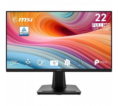 Монитор 21.45" MSI PRO MP225 E12L   IPS, 1920x1080, 120Hz, 14ms, 300сd/m, 1300:1  | VGA, HDMI(1.4b) | InPSU, Vesa 100, Black