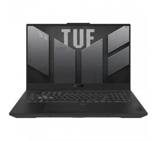 Ноутбук ASUS TUF Gaming A17 FA707NUG-HX182 AMD Ryzen 7 7445HS/16Gb (D5)/SSD512Gb/RTX4050 6Gb (115W)/17.3"/IPS/FHD/1920x1080/144Hz/NoOS/RJ-45/серый