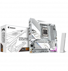 Материнская плата Gigabyte X870M AORUS ELITE WIFI7 ICE X870, AM5, 4*DDR5, 2*PCIEx16, 2*M.2, 1*TypeC, 2*USB3.2Gen2, 6*USB3.2Gen1, 8*USB2.0, 2*SATA3.0, 2.5G, 2*TypeC(DP), HDMI, M-ATX, RTL