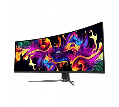 Монитор 49" MSI MPG 491CQP QD-OLED Curved QD-OLED, 5120x1440, 144Hz, 0,03ms, 250сd/m, 1500000:1, HDR, 2xHDMI(2.1), DP(1.4a), Type-C(PD-90W), 2xUSB2.0, HAS, Swivel, InPSU, Vesa 100, Black