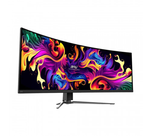 Монитор 49" MSI MPG 491CQP QD-OLED Curved QD-OLED, 5120x1440, 144Hz, 0,03ms, 250сd/m, 1500000:1, HDR, 2xHDMI(2.1), DP(1.4a), Type-C(PD-90W), 2xUSB2.0, HAS, Swivel, InPSU, Vesa 100, Black
