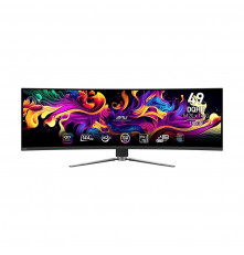 Монитор 49" MSI MPG 491CQP QD-OLED Curved QD-OLED, 5120x1440, 144Hz, 0,03ms, 250сd/m, 1500000:1, HDR, 2xHDMI(2.1), DP(1.4a), Type-C(PD-90W), 2xUSB2.0, HAS, Swivel, InPSU, Vesa 100, Black