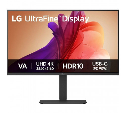 Монитор 31.5" LG 32U720A-B VA, 3840x2160, 60Hz, 5ms, 250сd/m, 3000:1, HDR10, 2xHDMI(2.0), DP(1.4), Type-C(PD-90W), 2xUSB3.0, HAS, Swivel, ExPSU, Speakers, Vesa 100, Black