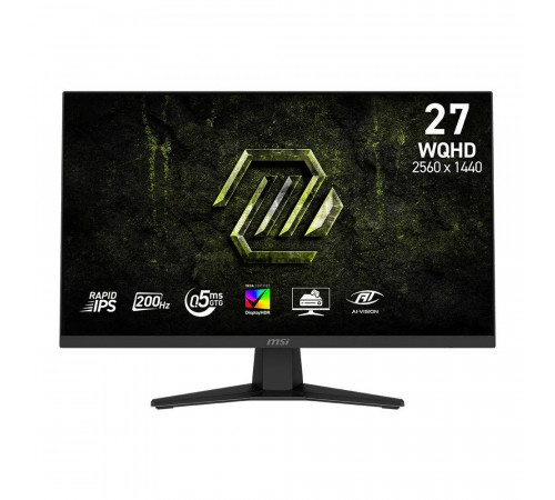 Монитор 27" MSI MAG 274QF E20 Rapid IPS, 2560x1440, 200Hz, 0,5ms, 300сd/m, 1200:1, HDR, 2xHDMI(2.0b), DP(1.4a), InPSU, Vesa 100, Black