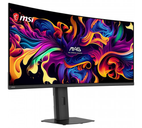 Монитор 34.18" MSI MAG 341CQP QD-OLED X28 Curved QD-OLED, 3440x1440, 280Hz, 0,03ms, 250сd/m, 1500000:1, HDR, 2xHDMI(2.1), DP(1.4a), Type-C(PD-15W), HAS, Swivel, InPSU, Vesa 100, Black