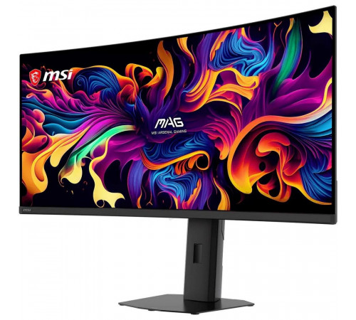 Монитор 34.18" MSI MAG 341CQP QD-OLED X28 Curved QD-OLED, 3440x1440, 280Hz, 0,03ms, 250сd/m, 1500000:1, HDR, 2xHDMI(2.1), DP(1.4a), Type-C(PD-15W), HAS, Swivel, InPSU, Vesa 100, Black