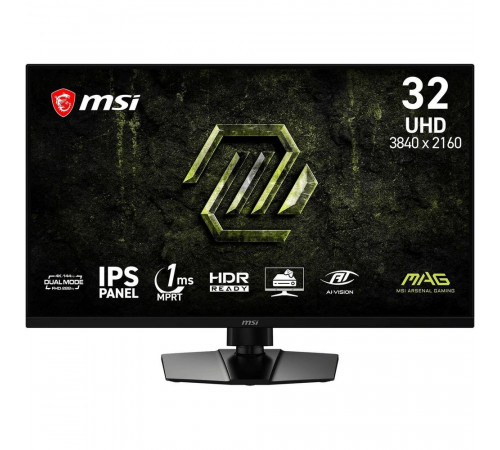 Монитор 31.5" MSI MAG 321UPD E14 IPS, 3840x2160/1920x1080, 144Hz/288Hz, 1ms, 250сd/m, 1500:1, HDR, 2xHDMI(2.1), DP(1.4a), HAS, Swivel, InPSU, Vesa 100, Black