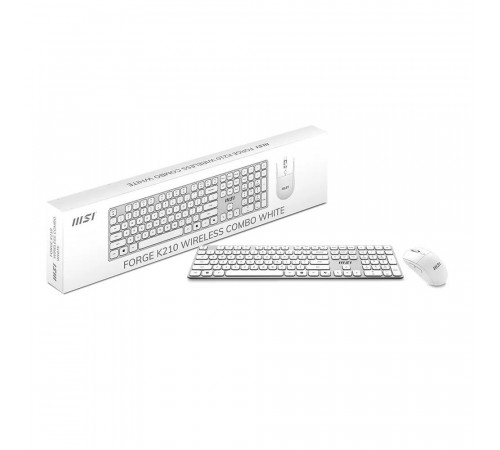 Комплект клавиатура и мышь MSI FORGE K210 W COMBO WHITE RU
