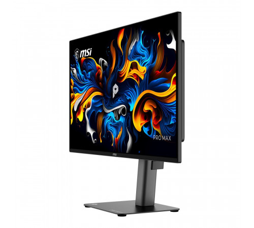 Монитор 26.5" MSI PRO MAX 271QPX14G QD-OLED, 2560x1440, 144Hz, 0,03ms, 250сd/m, 1500000:1, 2xHDMI(2.1), DP(1.4a), Type-C(PD-15W), HAS, Pivot, Swivel, InPSU, Speakers, Vesa 100, Black