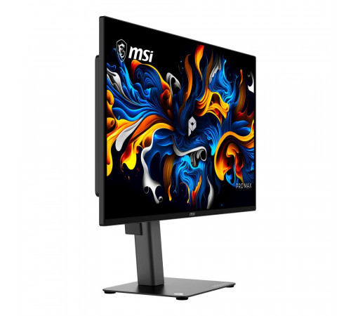 Монитор 26.5" MSI PRO MAX 271QPX14G QD-OLED, 2560x1440, 144Hz, 0,03ms, 250сd/m, 1500000:1, 2xHDMI(2.1), DP(1.4a), Type-C(PD-15W), HAS, Pivot, Swivel, InPSU, Speakers, Vesa 100, Black