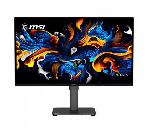 Монитор 26.5" MSI PRO MAX 271QPX14G QD-OLED, 2560x1440, 144Hz, 0,03ms, 250сd/m, 1500000:1, 2xHDMI(2.1), DP(1.4a), Type-C(PD-15W), HAS, Pivot, Swivel, InPSU, Speakers, Vesa 100, Black