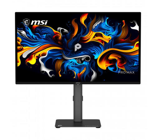 Монитор 26.5" MSI PRO MAX 271QPX14G QD-OLED, 2560x1440, 144Hz, 0,03ms, 250сd/m, 1500000:1, 2xHDMI(2.1), DP(1.4a), Type-C(PD-15W), HAS, Pivot, Swivel, InPSU, Speakers, Vesa 100, Black