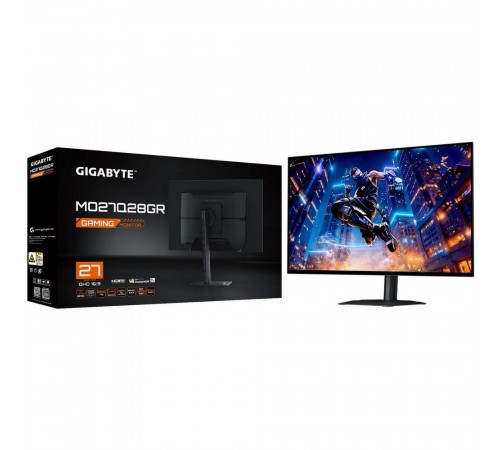 Монитор 26.5" Gigabyte MO27Q28GR EK Black (WOLED, 2560 x 1440, 280Hz, 10bit (1.07B), 0,03ms, 335cd/m (1500cd/m пиковая), 1.5M:1, 2xHDMI-2.1, DP-1.4, 3xUSB3.2, USB Type-C (18W), Pivot)