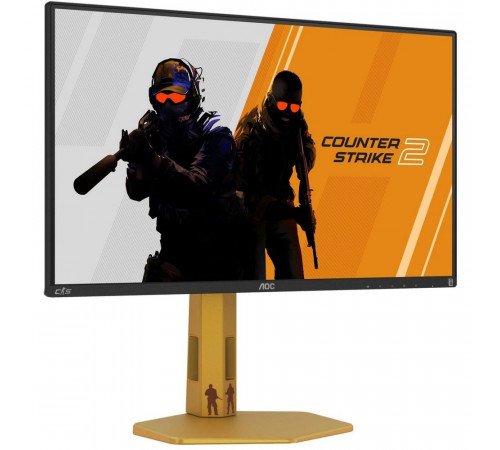 Монитор 24.5" AOC CS25G IPS (Fast IPS), 1920x1080, 300Hz, 1ms, 400сd/m, 1000:1, 2xHDMI(2.0), DP(1.4), Pivot, InPSU,, Vesa 100, Black/Orange