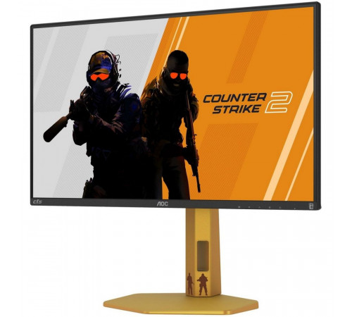 Монитор 24.5" AOC CS25G IPS (Fast IPS), 1920x1080, 300Hz, 1ms, 400сd/m, 1000:1, 2xHDMI(2.0), DP(1.4), Pivot, InPSU,, Vesa 100, Black/Orange