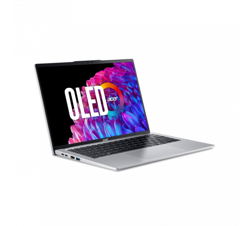 Ноутбук Acer Swift Go 14 SFG14-73-56KL Intel Core Ultra 5 125H/16Gb (soldered D5)/SSD512Gb/UMA/14"/OLED/WQXGA+/2880x1800/90Hz/NoOS/Silver/1.25kg