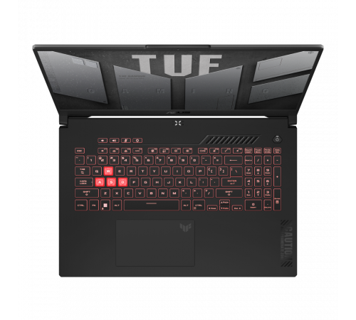 Ноутбук ASUS TUF Gaming A17 FA707NUG AMD Ryzen 7 7445HS/16Gb (D5)/SSD512Gb/RTX4050 6Gb (115W)/17.3"/IPS/FHD/1920x1080/144Hz/NoOS/RJ-45/Mecha Gray/2.6kg