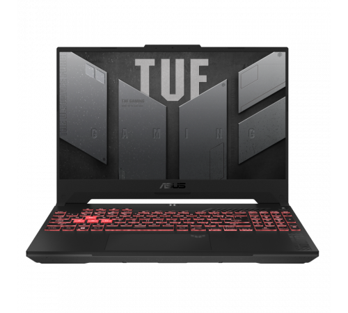 Ноутбук ASUS TUF Gaming A17 FA707NUG AMD Ryzen 7 7445HS/16Gb (D5)/SSD512Gb/RTX4050 6Gb (115W)/17.3"/IPS/FHD/1920x1080/144Hz/NoOS/RJ-45/Mecha Gray/2.6kg