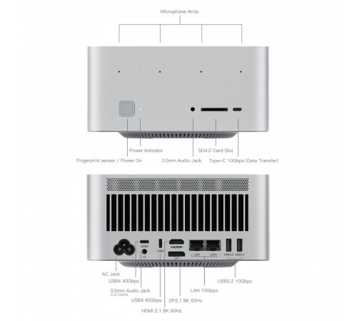 Мини-компьютерBL/GTR9 Pro/395/128G/2TB/Frost Silver