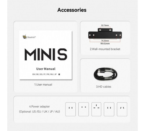 Мини-компьютер  BL/MINI S12 PRO-LP/N100/12G/512G/2.5G*1/Navy Blue