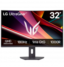 Монитор 31.5" LG 32G600A-B Curved VA, 2560x1440, 180Hz, 1ms, 300сd/m, 3000:1, HDR10,  2xHDMI(2.0), DP(1.4), HAS, Swivel, ExPSU, Vesa 100, Black