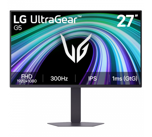Монитор 27" LG 27G550B-B IPS, 1920x1080, 300Hz, 1ms, 300сd/m, 1000:1, HDR10, 2xHDMI(2.0), DP(1.4), HAS, Pivot, Swivel, ExPSU, Vesa 100, Black