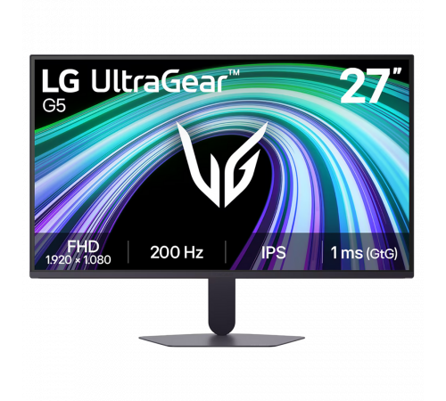 Монитор 27" LG 27G523B-B IPS, 1920x1080, 200Hz, 1ms, 300сd/m, 1000:1, HDR10, 2xHDMI(2.0), DP(1.4), ExPSU, Vesa 100, Black