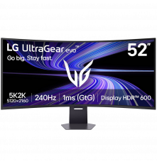 Монитор 51.6" LG 52G930B-B Curved VA, 5120x2160, 240Hz, 1ms, 400сd/m, 4000:1, HDR10, HDMI(2.0), DP(2.1), Type-C(PD-15W), 2xUSB3.0, HAS, Swivel, ExPSU, Vesa 100, Black