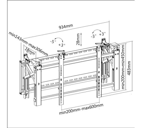 Кронштейн для видеостен Digis DSM-P0380