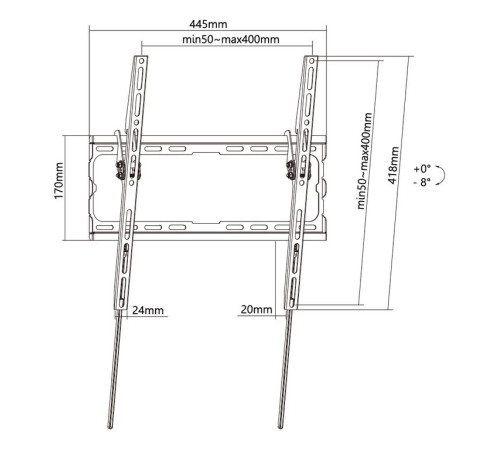 Кронштейн наклонный Digis DSM-3444T