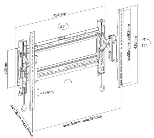 Кронштейн наклонный и поворотно-выдвижной Digis DSM-P6542T
