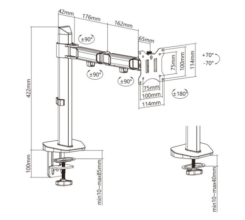 Кронштейн для монитора Exell EXi-MA41