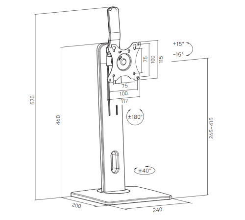 Кронштейн для монитора Exell EXi-MT51