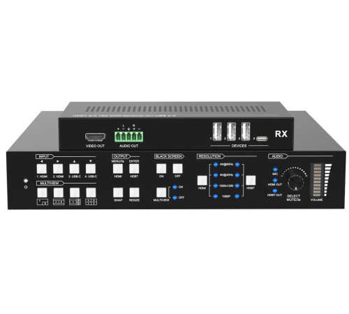 Бесподрывный презентационный коммутатор Digis SS-KVM42-2S