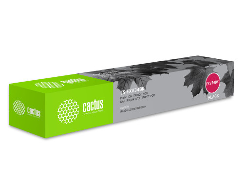 Картридж лазерный Cactus CS-EXV34BK C-EXV34 BK для Canon IR Advance C2030L/C2030i, черный (23000 стр.)