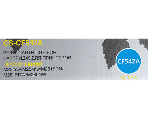 Картридж лазерный Cactus CS-CF542A CF542A для HP LJ M254dw/M280nw/M281fdn, желтый (1400 стр.)