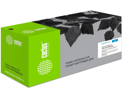 Картридж лазерный Cactus CS-CF471X CF471X для HP Color LJ Enterprise Flow M681dh, голубой (23000 стр.)